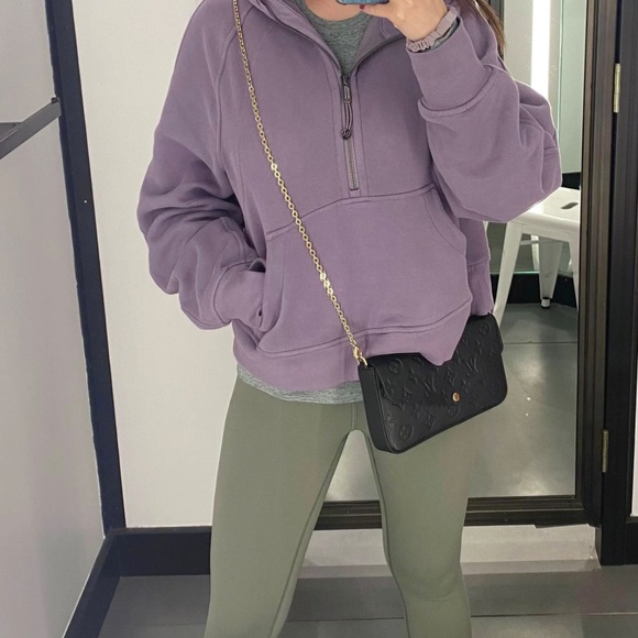 Lululemon Scuba Oversized 1/2 Half-Zip Hoodie Sweatshirt - Dusky Lavender Purple - Picture 1 of 6